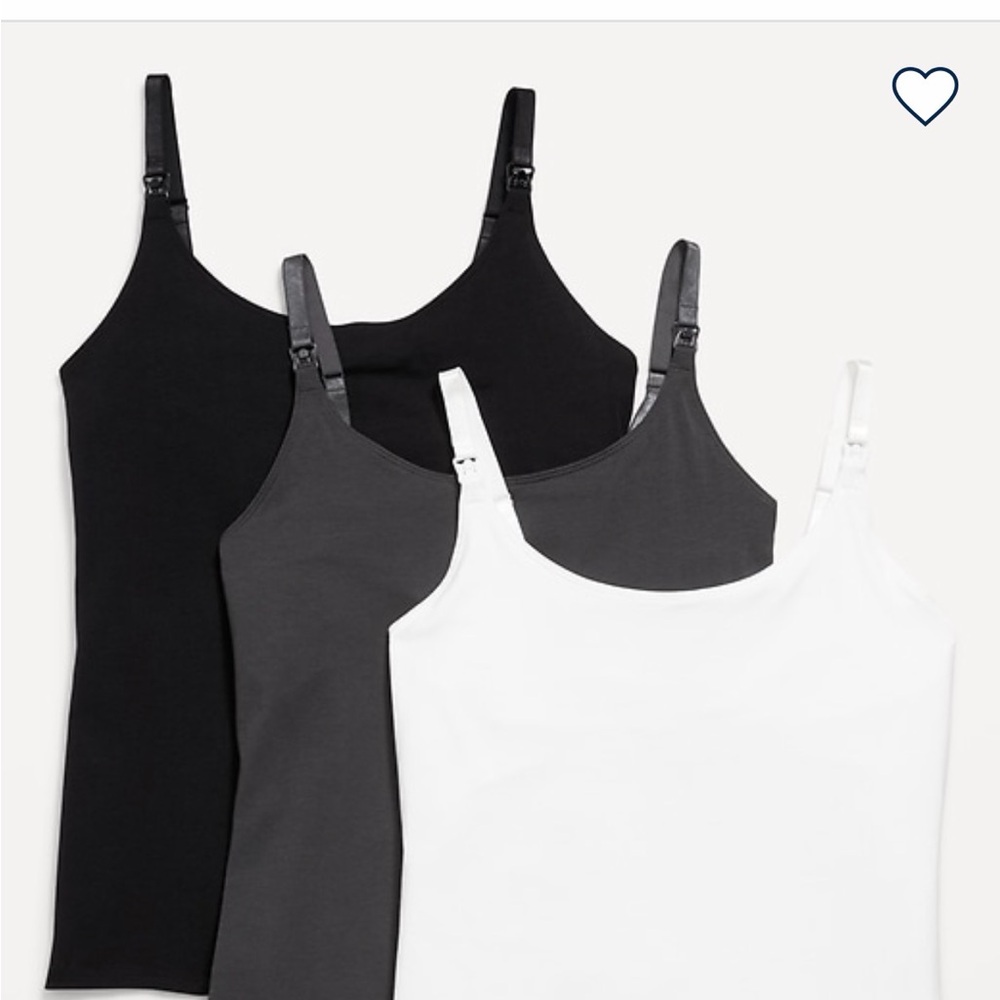 3-Pack Women's Nursing Tank Top - Black, Charcoal, tan
